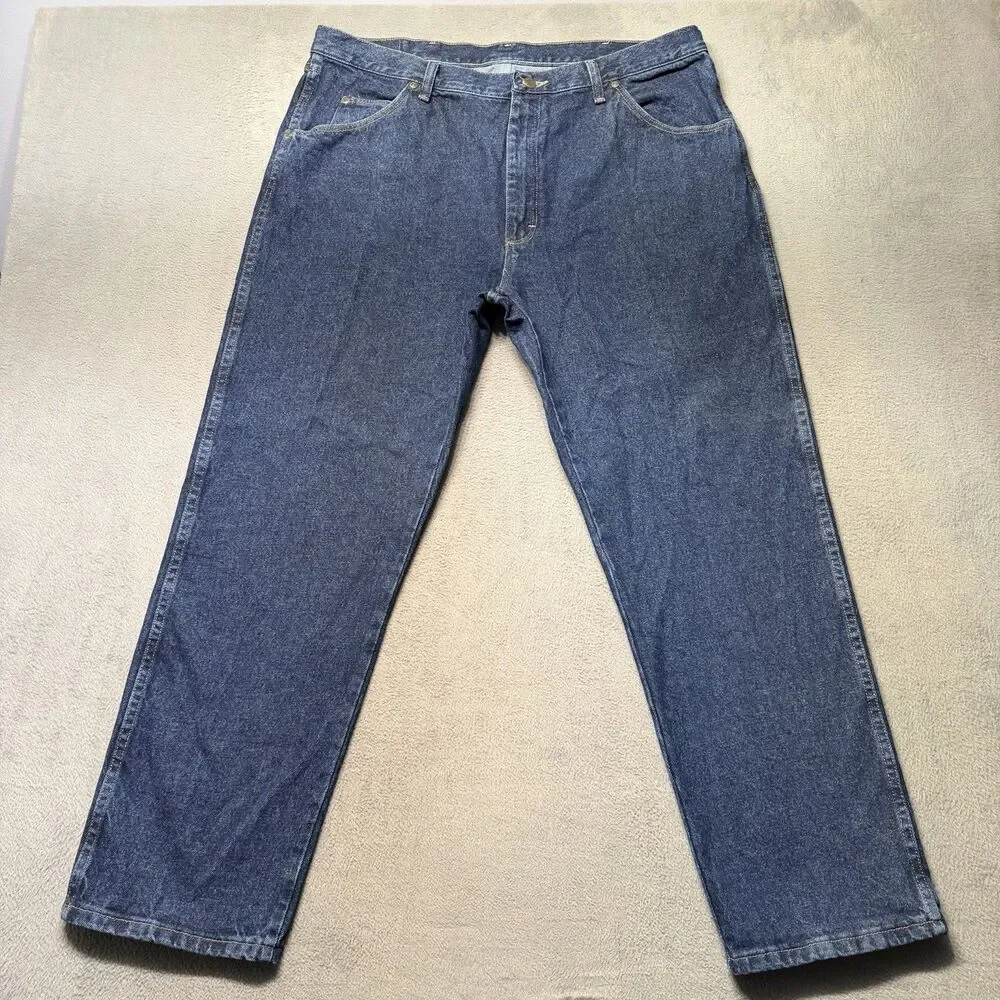 Wrangler Five Star Men’s 40x30 Jeans Blue Regular Fit Straight Leg Denim NWT